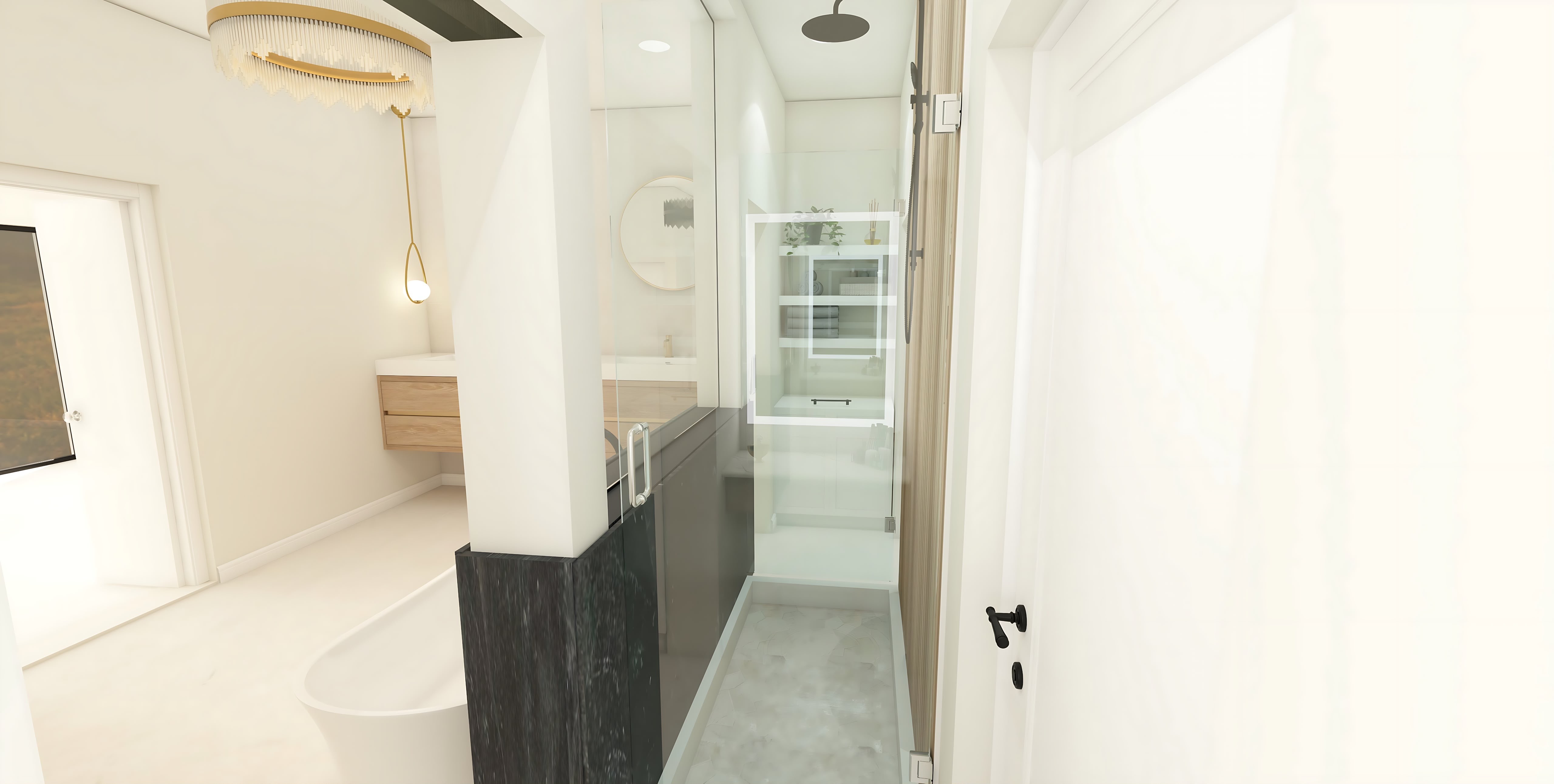 Briar Forest Drive — Primary bathroom design