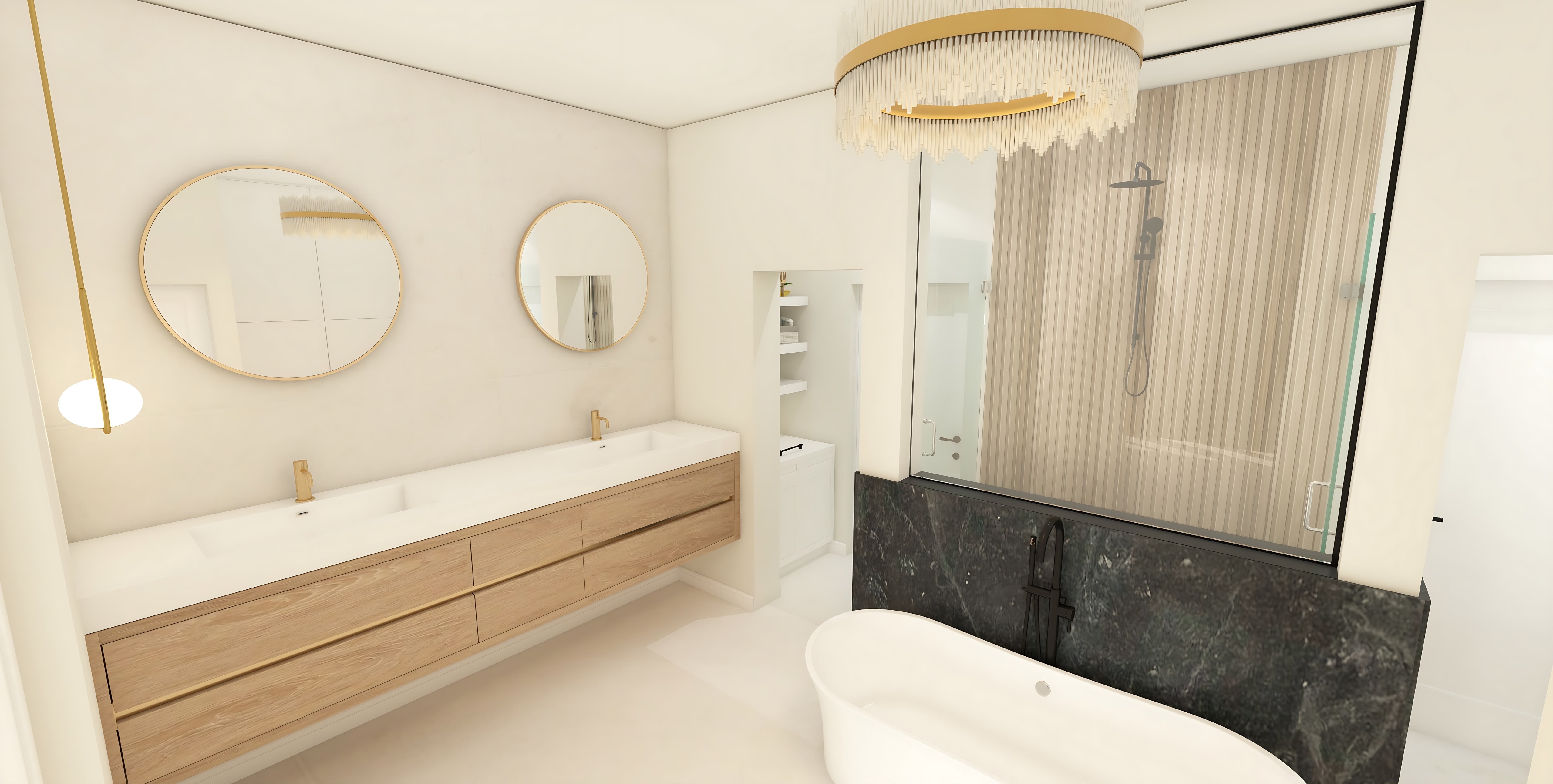 Briar Forest Drive — Primary bathroom design