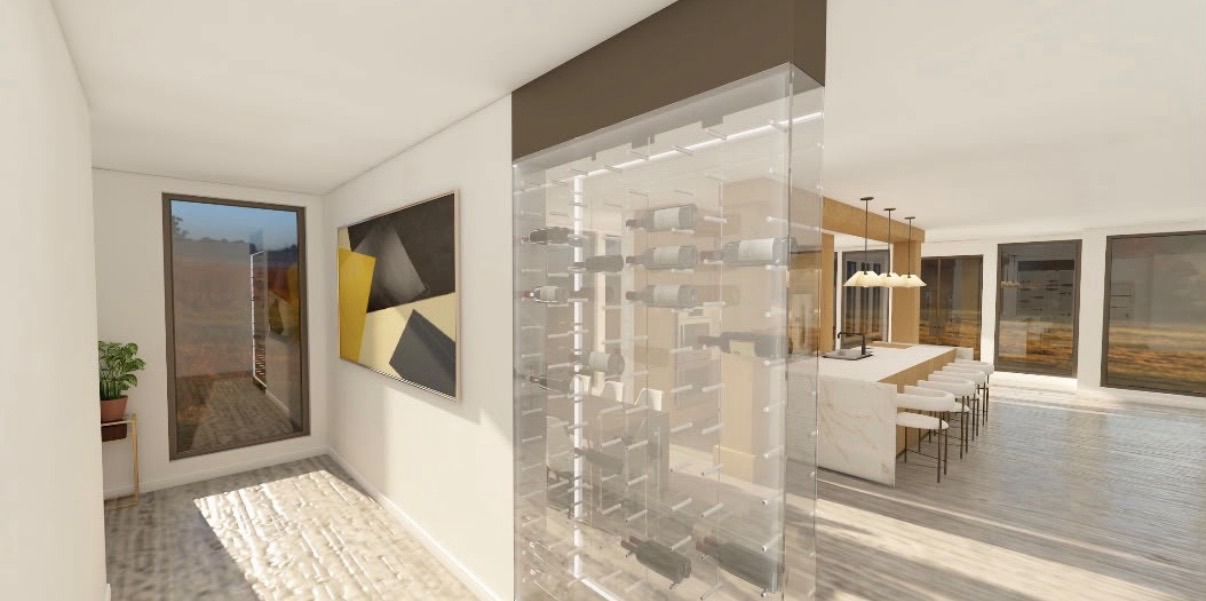 Briar Forest Drive — Wine room and kitchen design